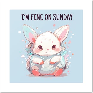 Fine sunday rabbit Posters and Art